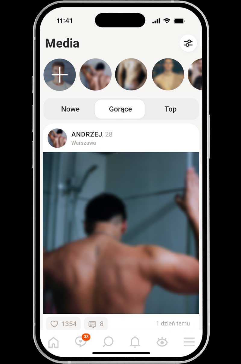 Profil Andrzeja na portalu Erodate z gej randkami