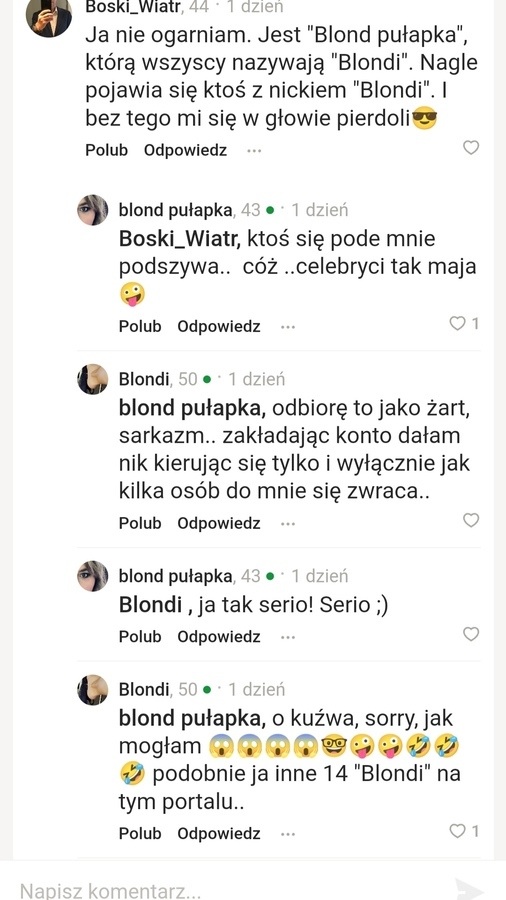 Intryga, oszustwo, oszczerstwo..
