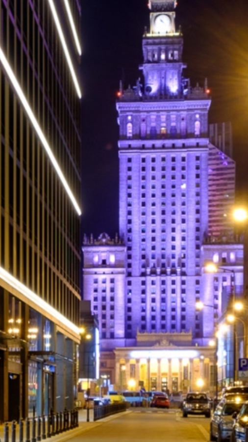 Warszawa nocą 